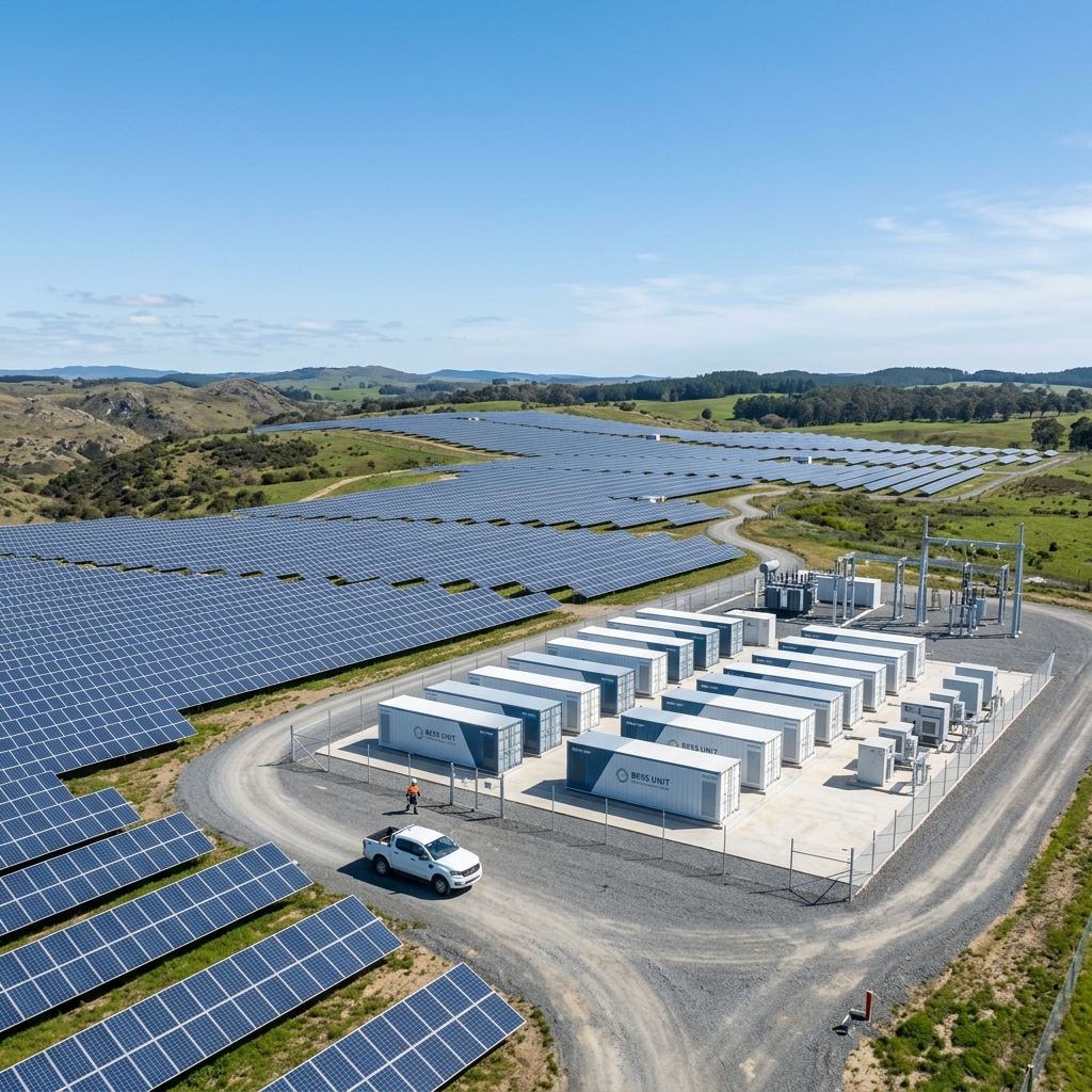 Smart grid analytics dashboard and clean energy integration schematic